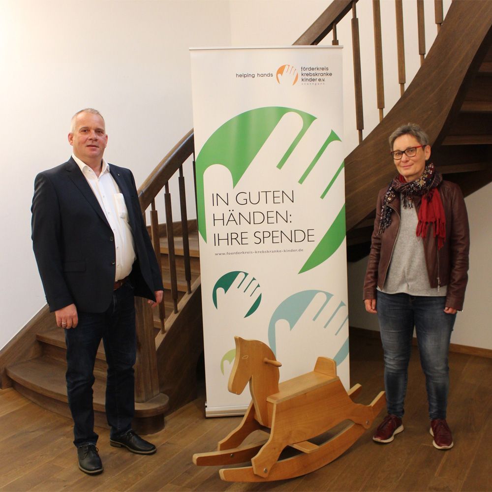 Geschäftsführer Sven Dittus besuchte das Blaue Haus